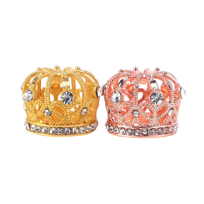 نموذج تاج معدني صغير ، دمية مصغرة ، ملكة أميرة ، زفاف ، حفلة عيد ميلاد ، علوية كعكة كريستال ، حرفة يدوية ، زخرفة سطح المكتب