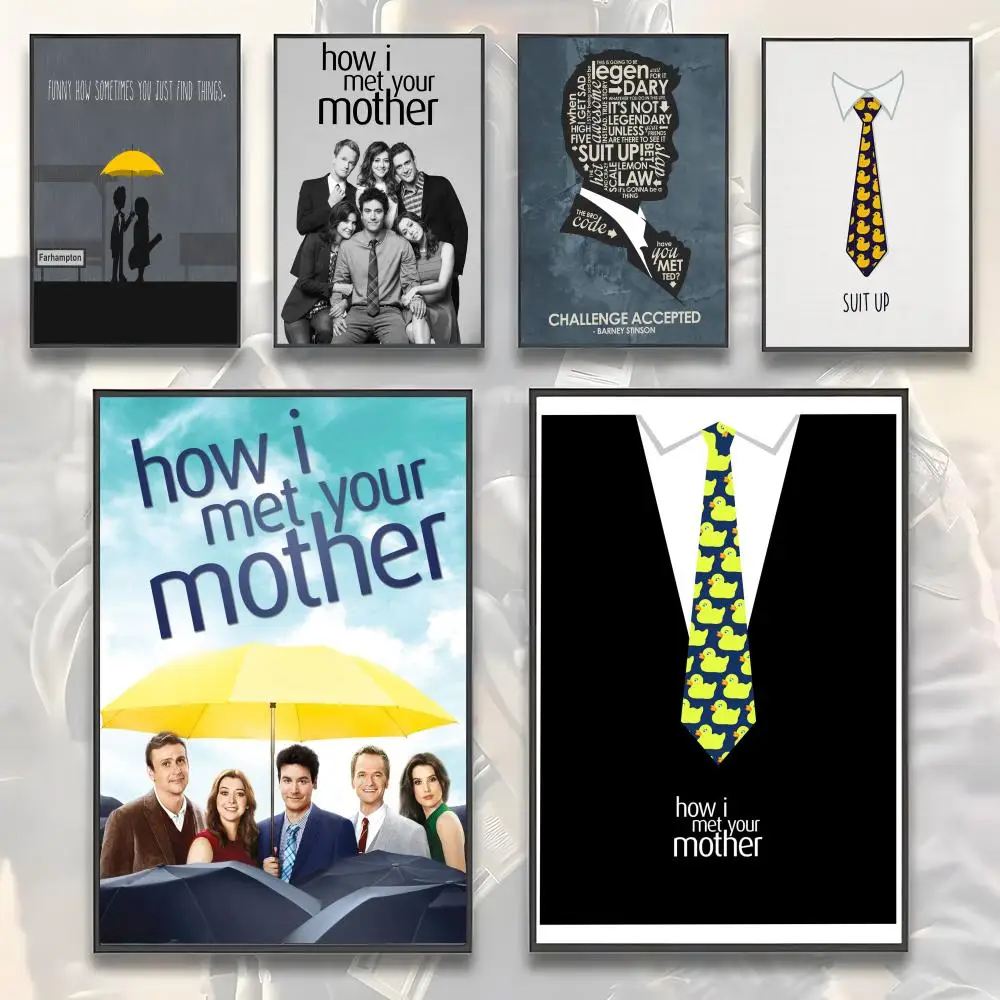 How I Met Your Mother Poster, HD-Kunstposter, selbstklebende Wanddekoration, wasserfest, für Zuhause, Wohnzimmer, Schlafzimmer, Bar, ästhetische Dekoration
