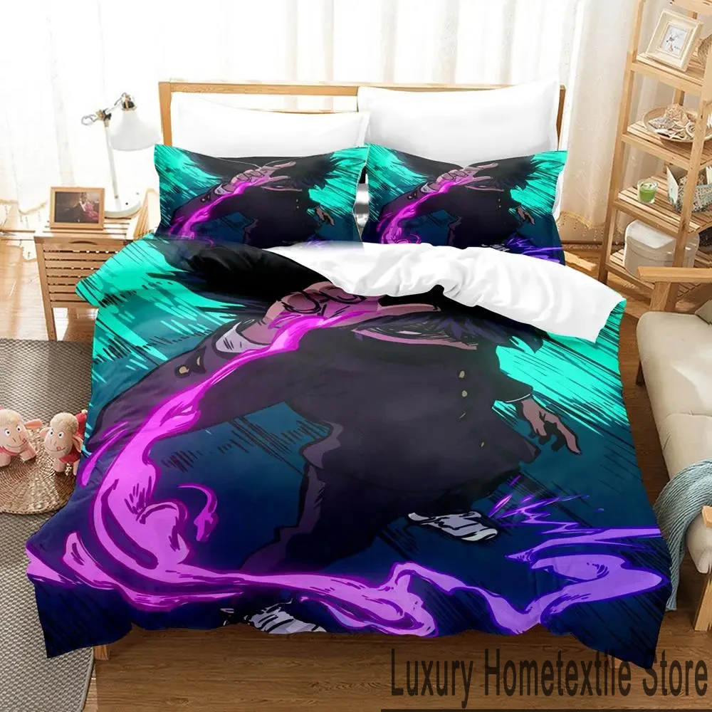 Anime Mob Psycho 100 Bedding Set Duvet Cover Bed Set Quilt Cover Pillowcase Comforter king Queen Size Boys Adult Bedding Set