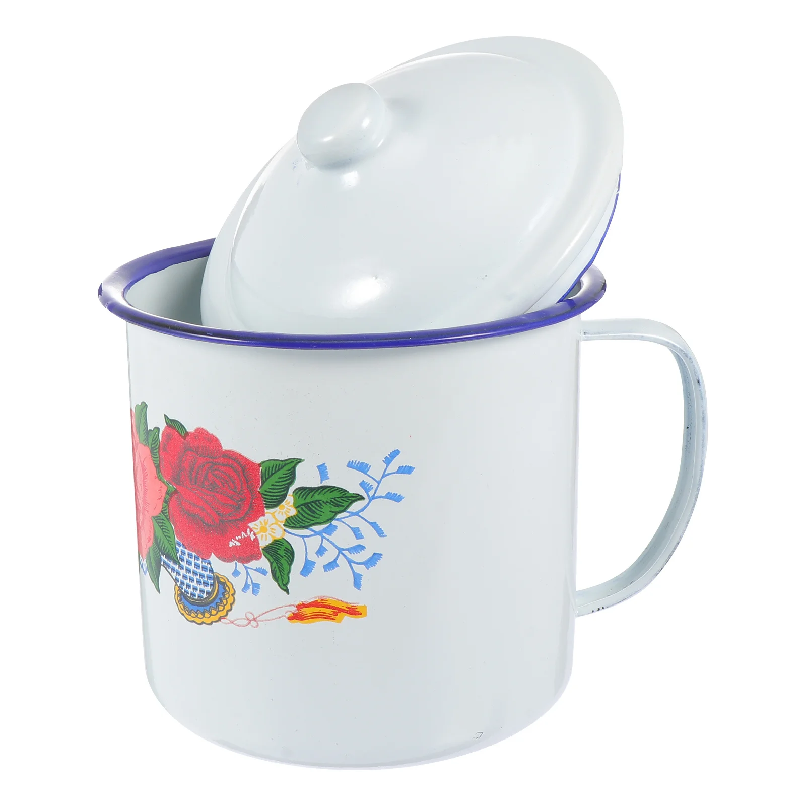 

1pc Vintage Enamel Cup Retro Chinese Style Creative Drinking Mug For Home Office Coffee Shop Iron Water Tea Cup Unique