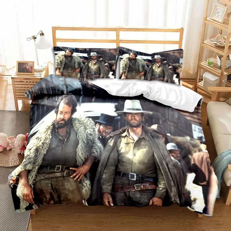 Terence Hill Bud Spencer All Season Twin Bedding Set 3 Piece Comforter Set Bed Duvet Cover Double King Comforter Cover