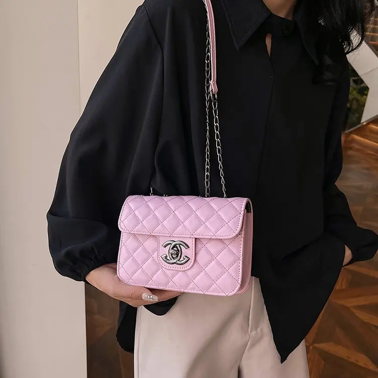 

New Women's Shoulder Bag with Chain & Lock Buckle, Trendy Crossbody Handbag, Casual Chic Purse