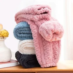 Women Sleep Bottoms Pants Solid 2024 Winter Velvet Thick Pajama Trousers Soft Warm Flannel Sleepwear Female Casual Homewear