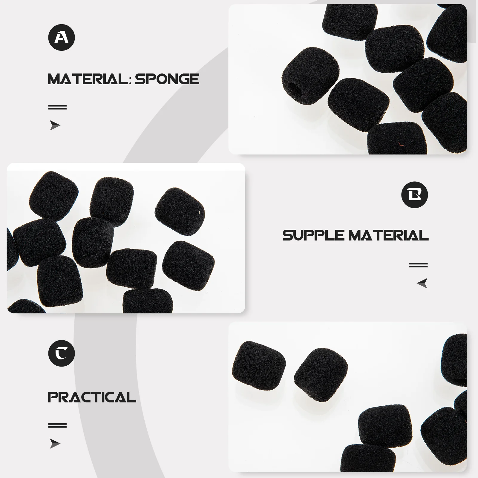 

20Pcs Microphone Protective Covers Supple Sponge Mic Shield Dustproof Lapel Covers for Studio Conference Stage Use