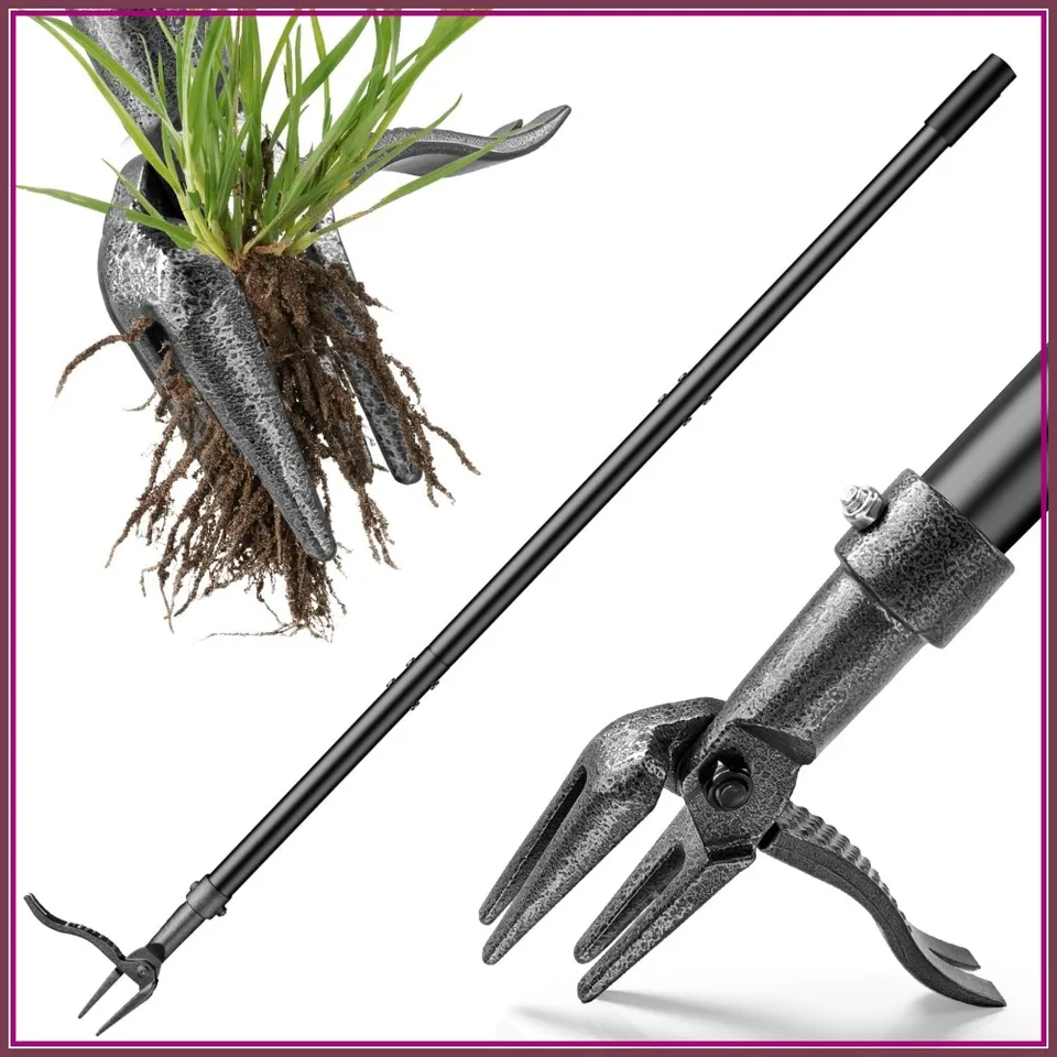 All Metal Stand Up Weeder Tool with Long Handle