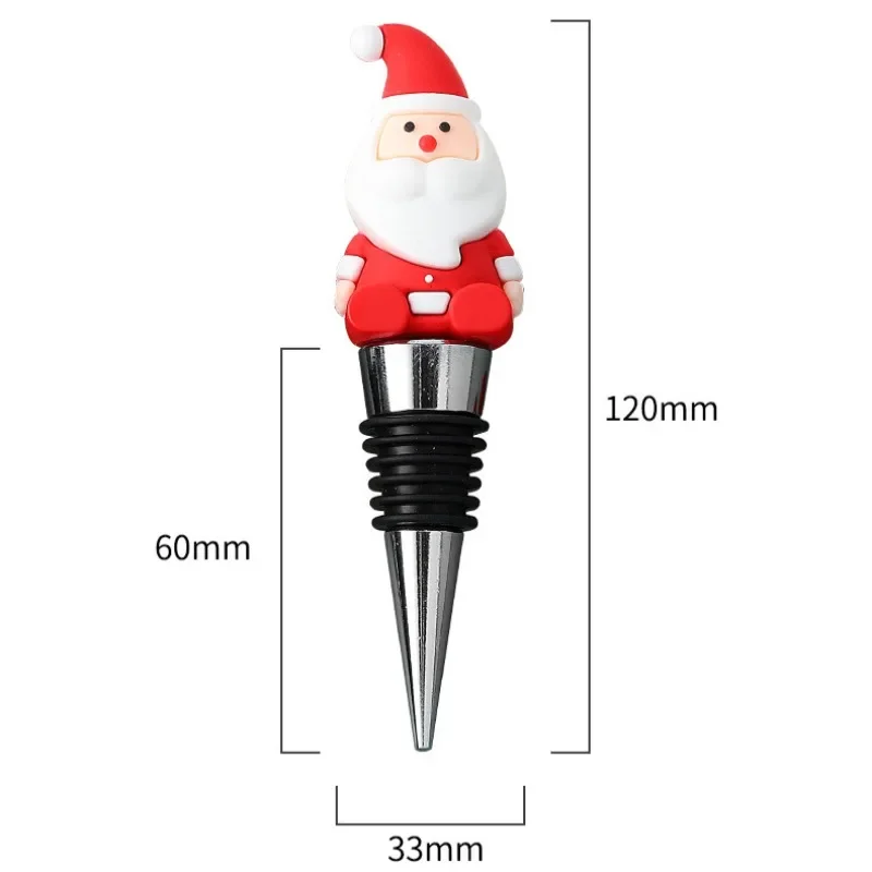 1 قطعة سدادة النبيذ قابلة لإعادة الاستخدام الفلين النبيذ للمشروبات عيد الميلاد سدادات الزجاجات للمطبخ بار الهدايا عطلة سدادات الزجاجات الطرف #6
