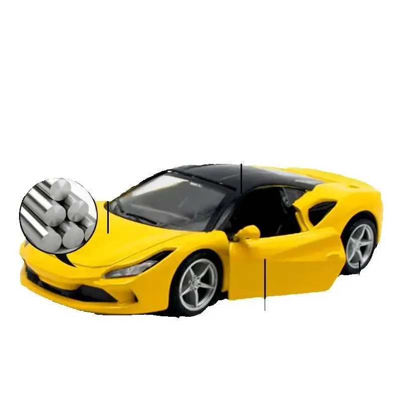 รถของเล่นโลหะผสมสำหรับเด็กผู้ชาย รถแข่งสปอร์ตจำลองสมจริง ของเล่นเด็กแบบดึงหลัง รถสะสม