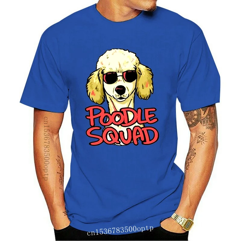 2023 Fashion Youth 100% Cotton Poodle Dog Printed  Round Neck Short-Sleeved T-shirt