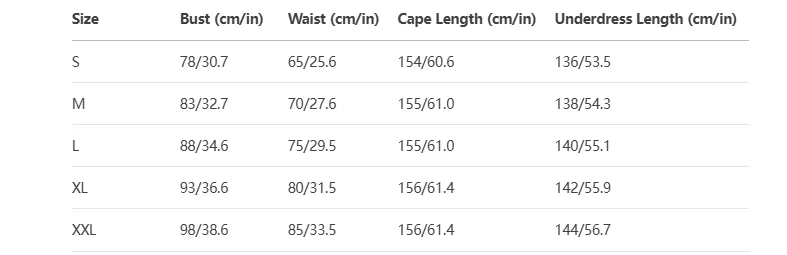 Disfraz de Halloween Vestido negro Falda larga de bruja