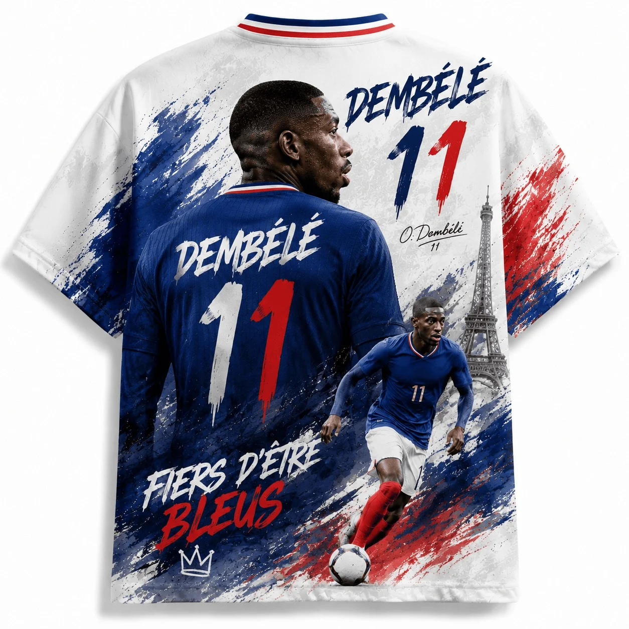 2026 Summer French Football Jersey Special Edition Family Boys and Girls Fans Loose Breathable T-shirt Gift