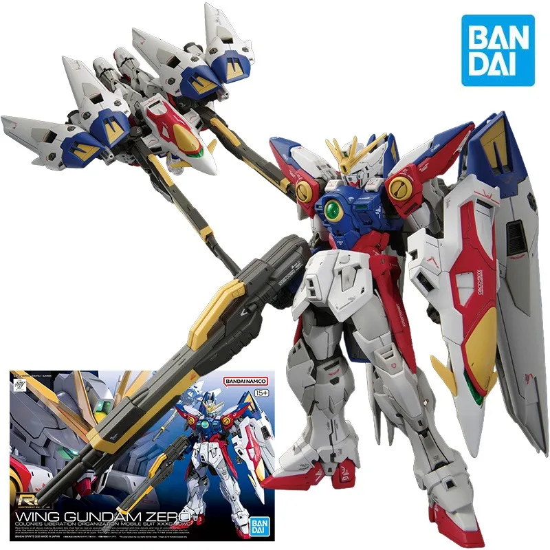 

BANDAI RG 1/144 XXXG-00W0 Wing Gundam Zero Фигурки Мобильный костюм Gundam Wing Аниме Модель Комплект игрушек для мальчиков Оригинальная коробка