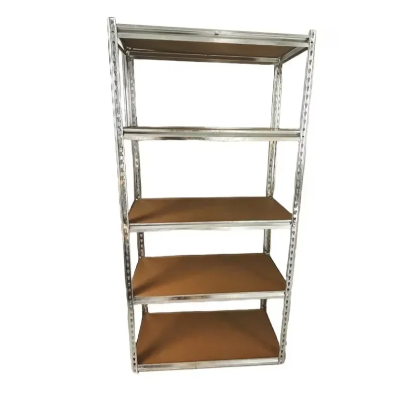 Heavy Duty 5-Tier Adjustable Metal Storage Shelves No Bolt Rivet Rack For Home Warehouse Tool Stacking