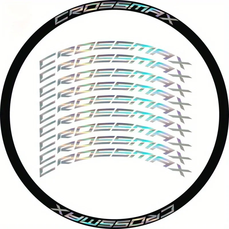 

9Pcs/Set Crossmax Mountain Bike Wheel Hub Stickers Durable Vinyl Decorative Decals Universal Bicycle Wheel Rim Accessories