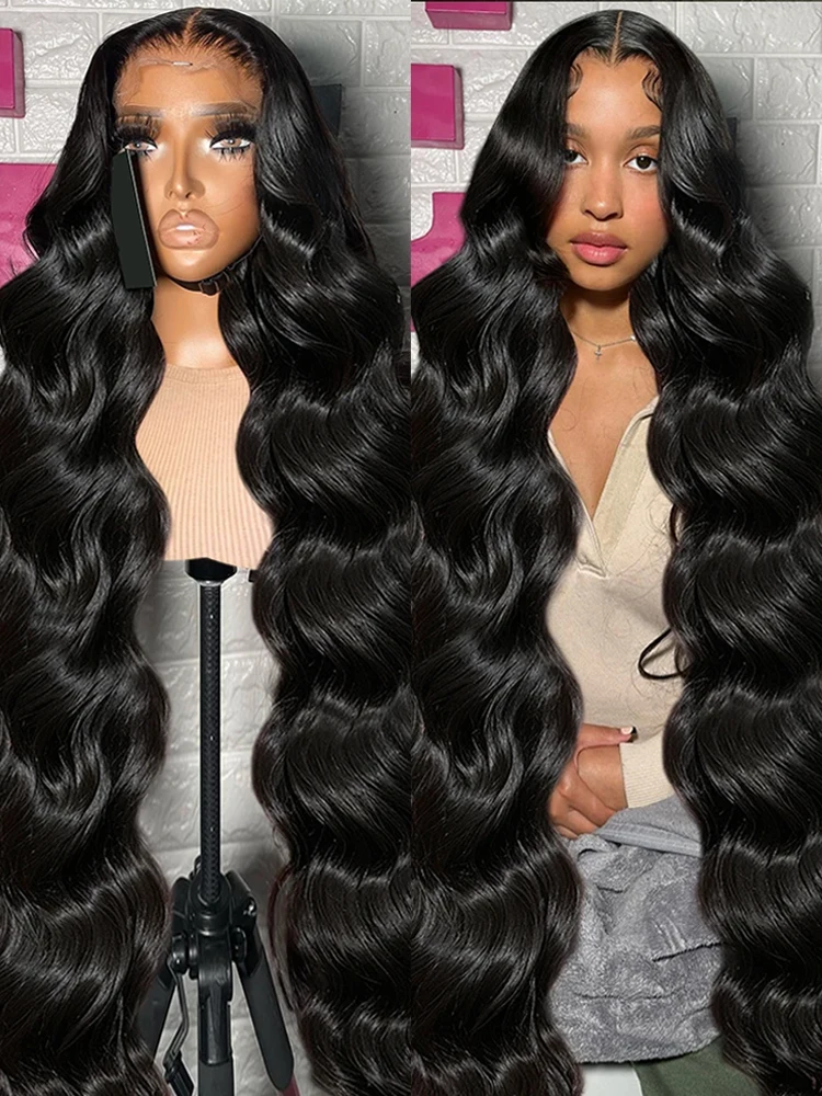 

Wear And Go Glueless Human Hair Wigs 13x6 Hd Lace Body Wave Frontal Wig 30 32Inch 13x4 Lace Front Wig PrePlucked For Black Women