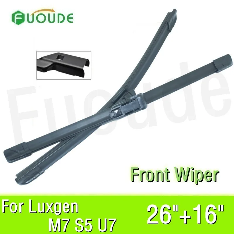 

For Luxgen M7 S5 U7 Front Wiper Blade 26"+16" Car Windshield Windscreen Rubber