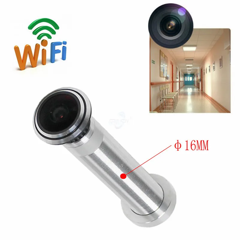 

V380PRO Wide Angle 150degree 2.1mm Fisheye lens 1080P P2P Wireless Covert Video Audio Record Wifi Door Camera TF Card Recording