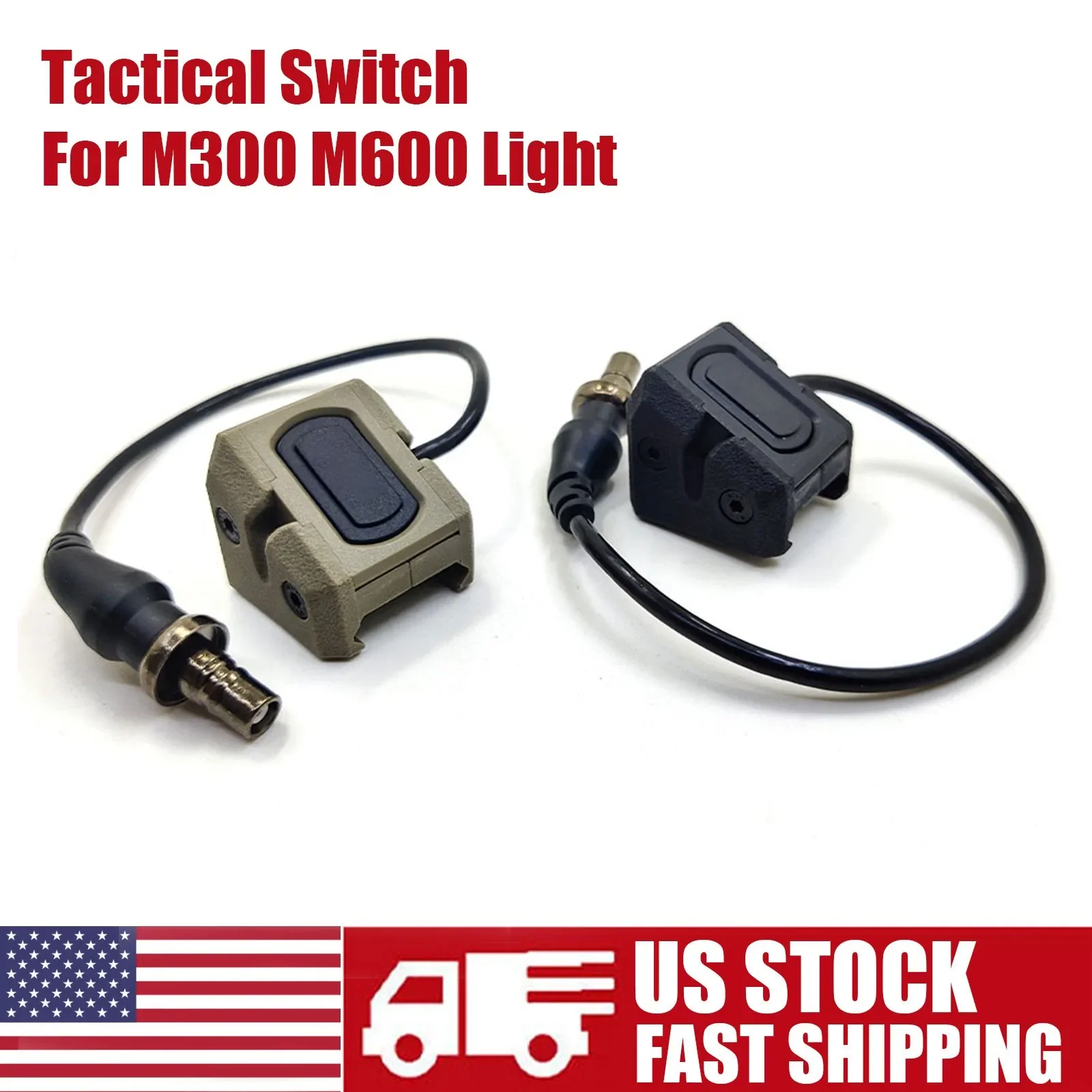 US Warehouse SOTAC GEAR Tactical Pressure Switch Momentary Hot Button For M300 M600 Remote Switch Flashlight Switch Fits 20mm Picatinny Rail