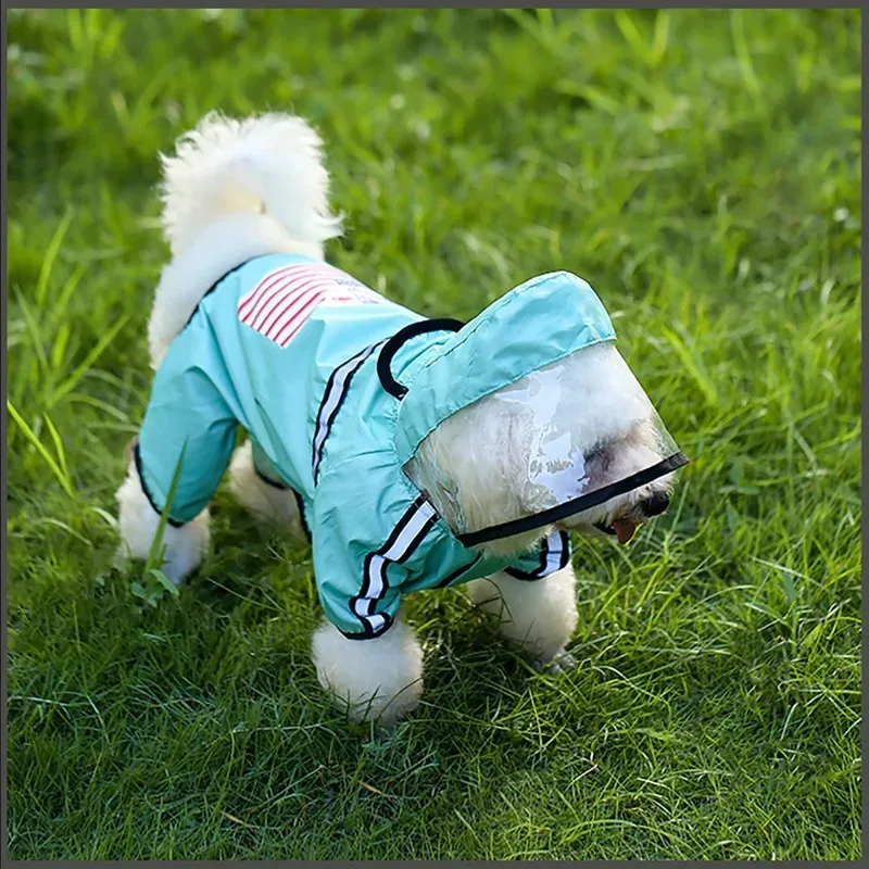 Dog Raincoat Summer Thin Jumpsuit Raincoat for Dogs Pet Cloak Small Medium Dog Teddy Waterproof Jacket