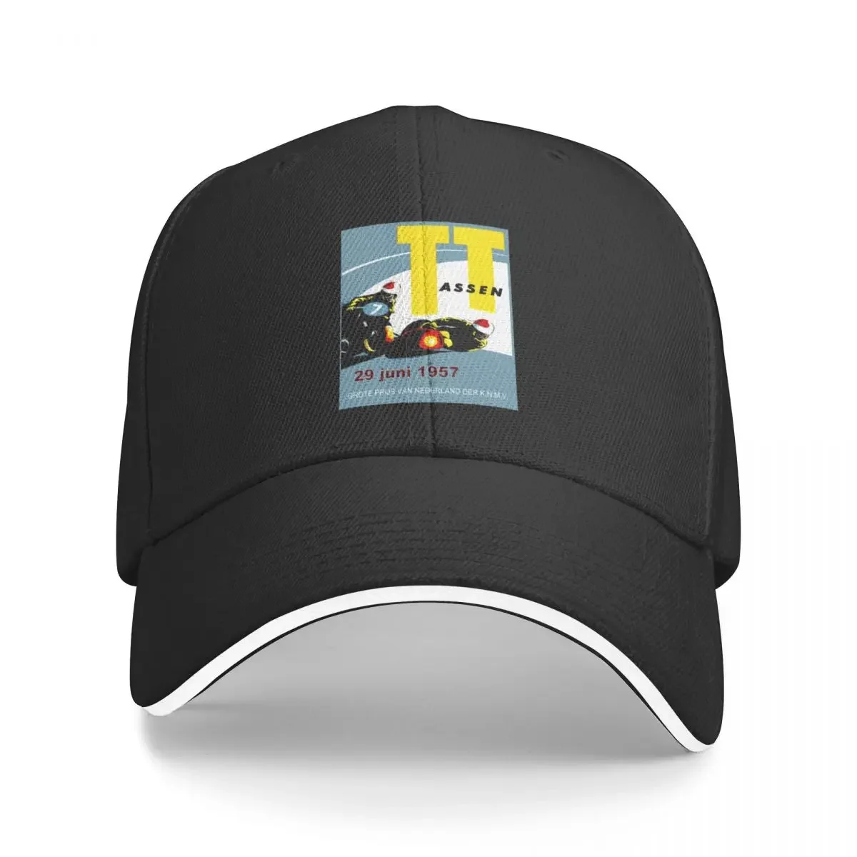 T. T. ASSEN: Vintage Motorcycle Racing Print. Baseball Cap dad hat Rugby Golf Cap Mens Caps Women's