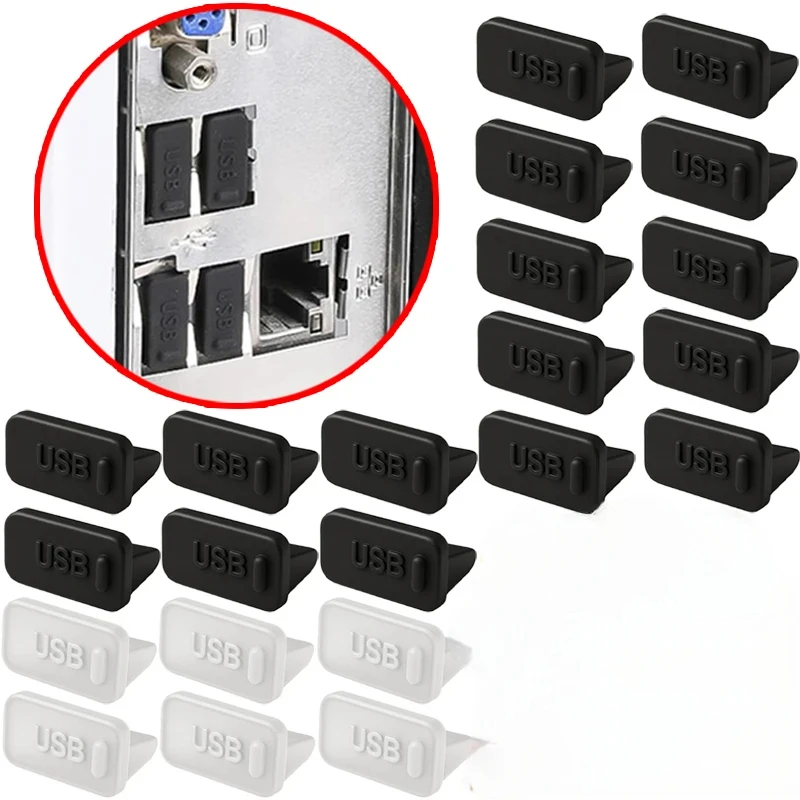

Силиконовая заглушка для USB-порта, защитная крышка для зарядного устройства, универсальная пылезащитная заглушка USB-A для планшетов, ноутбуков и компьютеров