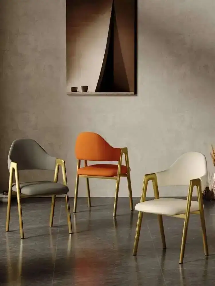 

Nordic Light Luxury Dining Chair Home Leisure Backrest Chair Simple Desk Stool Chair Restaurant Milk Tea Shop Table and Chair