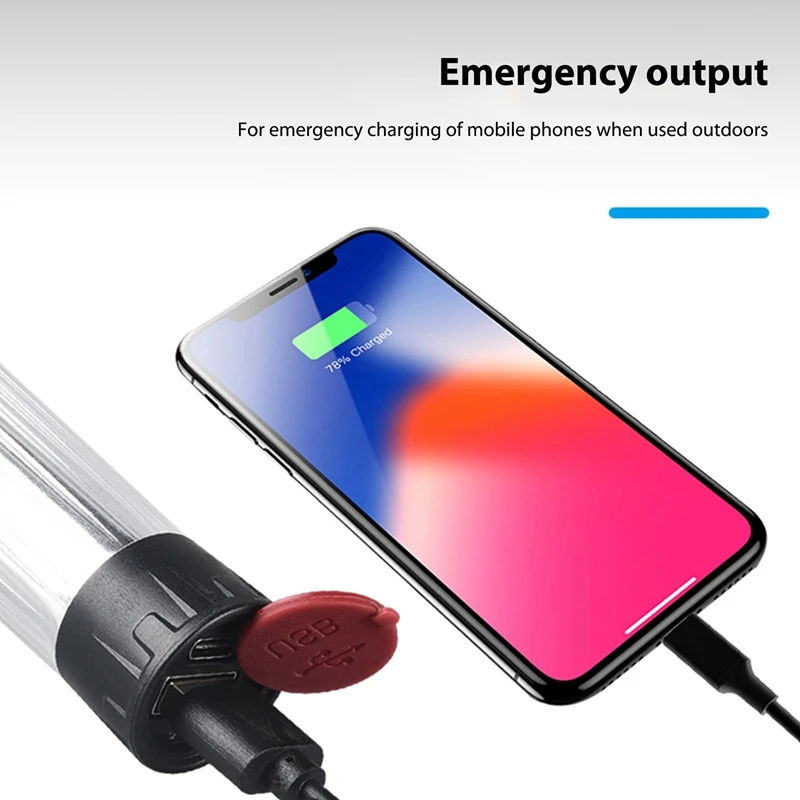 Outdoor Camping Light Portable Lantern USB Camping Light Rechargeable 5 Lighting Modes LED Emergency Flashlights