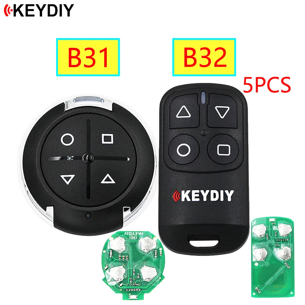 5pcs KEYDIY KD B31 B32 4 buttons Garage Door KD General Remote for keydiyB31 KD900 KD200 URG200 KD-X2 KD MINI Remote Master