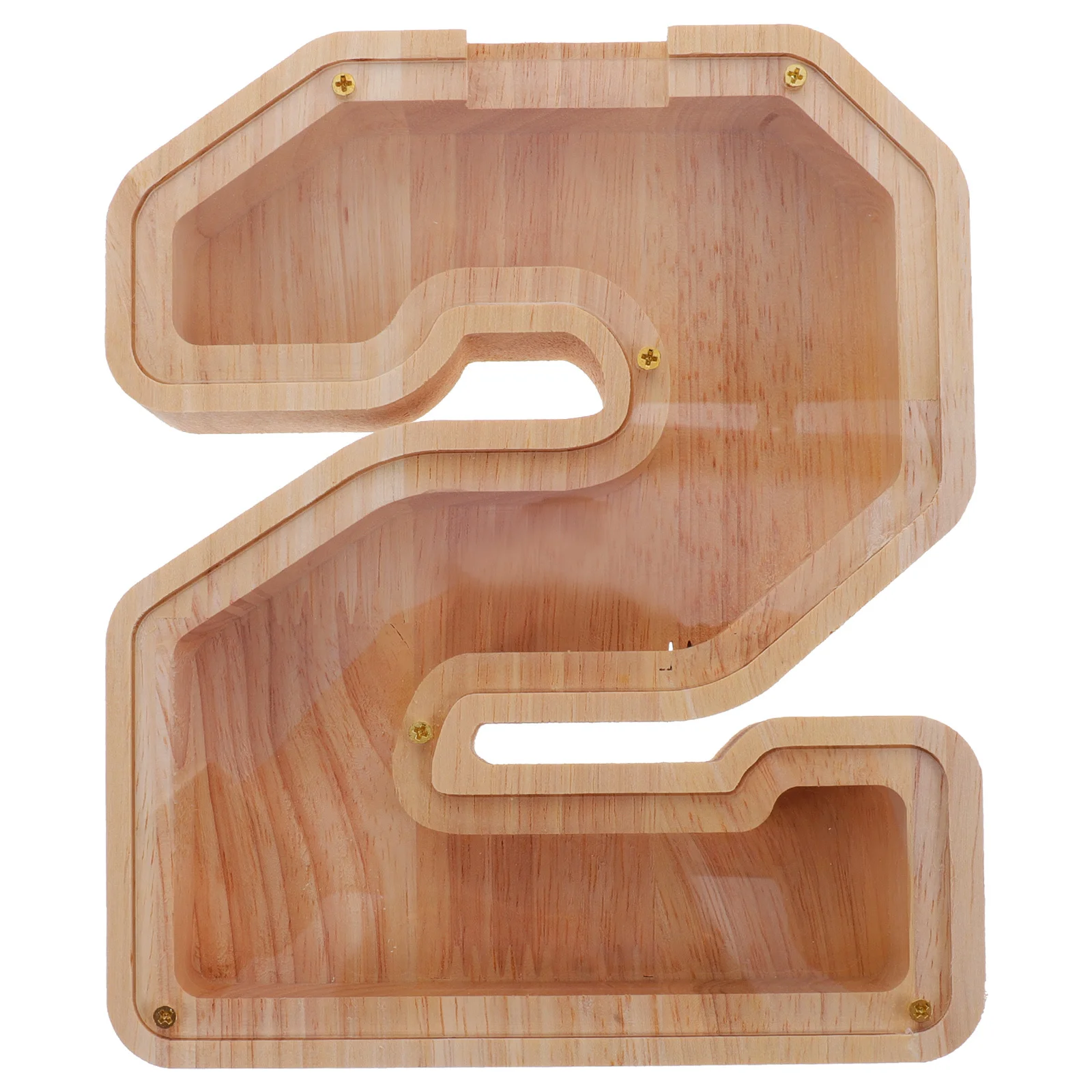 クリエイティブな木製貯金箱、透明なお金貯め箱、女の子と男の子向けのデスクトップコインバンクオーナメント、お金貯め箱