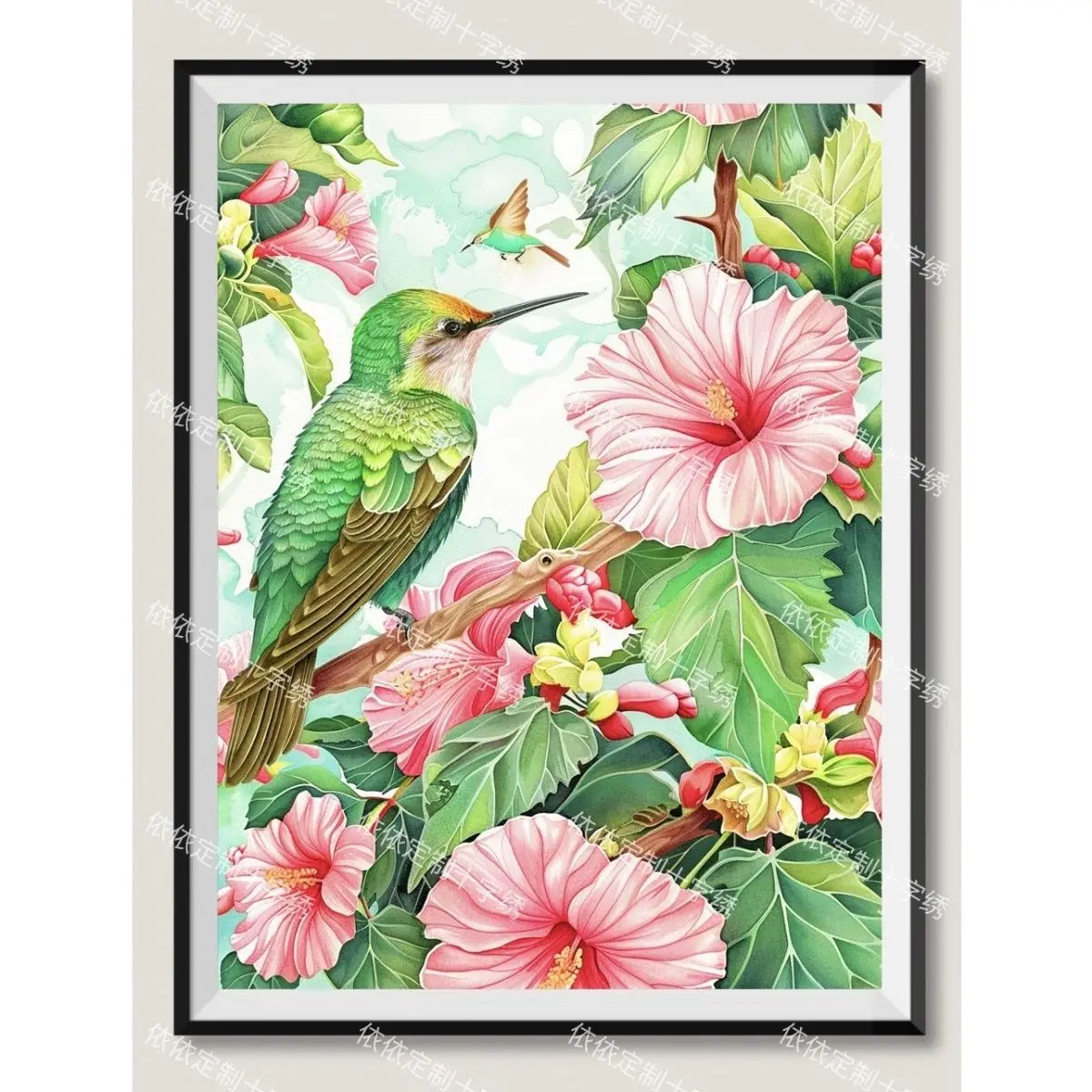 

9ct 60x80cm Hummingbird Cross Stitch Embroidery DIY Printed Kits Needlework Set Home Decor Crafts New