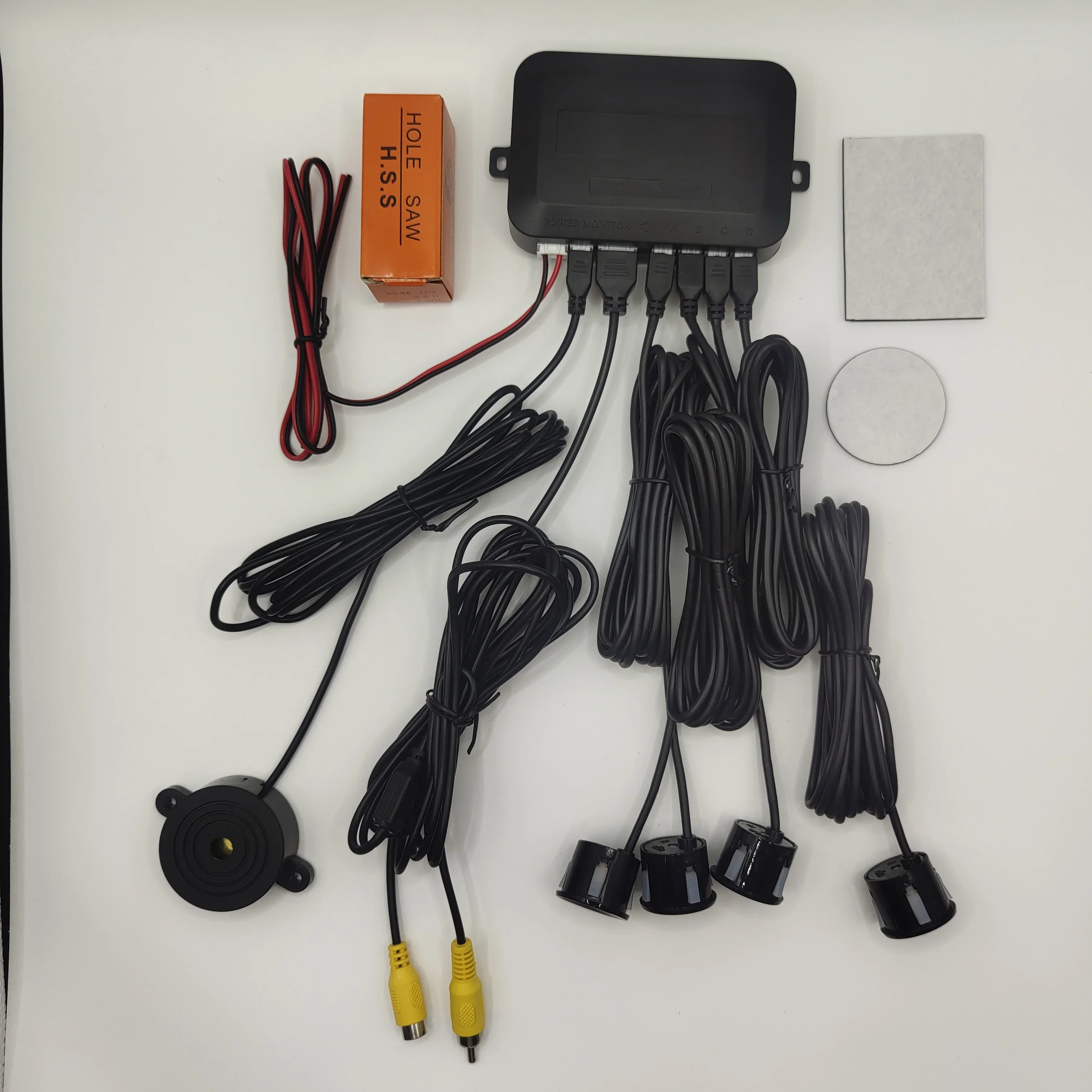 Video Parking Sensor Kit Car Reverse Backup Radar Assistance Auto Monitor Digital Display forMonitor Camera System