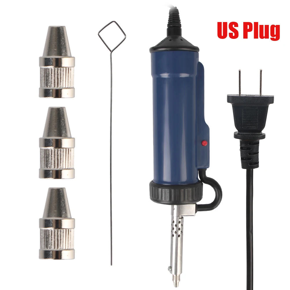 Tin Sucker Vacuüm met 3 Zuigmond EU/US Plug Solderen Verwijder Pomp Elektrische Soldeer ADT03 Nieuwe Desoldeermachine
