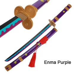 Anime Cosplay spade di legno 80cm Roronoa Zoro Katana Kitetsu Yama Enma spada Samurai giapponese Katana originale