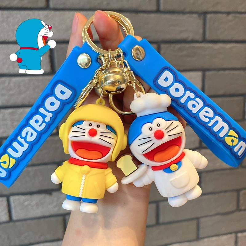 

Брелок Doraemon Doraemon Kawaii, мультяшные украшения, ювелирные изделия, брелок для ключей от автомобиля, подвеска на рюкзак, подвесные аниме, анти-потерянные подвески, подарки