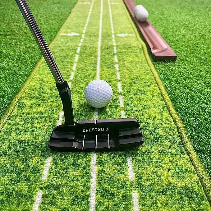 Golf solid wood putter practitioner nylon blanket single hole double hole three hole putter practitioner color box packaging