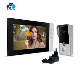 Kit de sistema de videoportero con cable, timbre de vídeo, Panel de llamada a prueba de lluvia, cámara IR para casa, Villa, edificio, 1200TVL