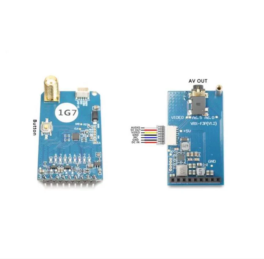 

1.7G 1.6W VTX 1.7G 1.9G VRX 8CH FPV Wireless Video Transmitter Receiver Module PAL/NTSC For FPV Fatshark Skyzone Drone Goggles