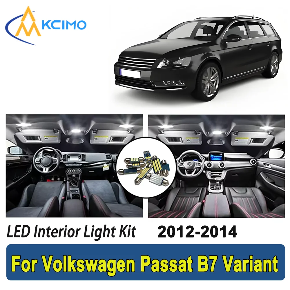 

New Light Bulb For Volkswagen Passat B7 Variant 2012-2014 Premium Bright LED Interior Dome Map Trunk Light Kit Car Led Lamps Car