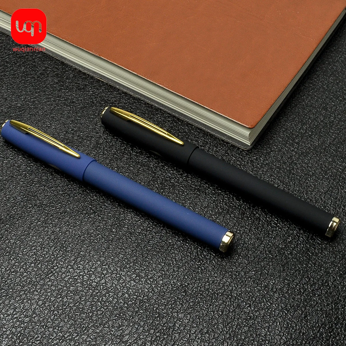 WQN Simple Blue Matte Gel Pen 0.7mm Neutral Pen Quick Dry Smooth Writing Large Capacity Refill Study and Office Supplies 3/6pcs