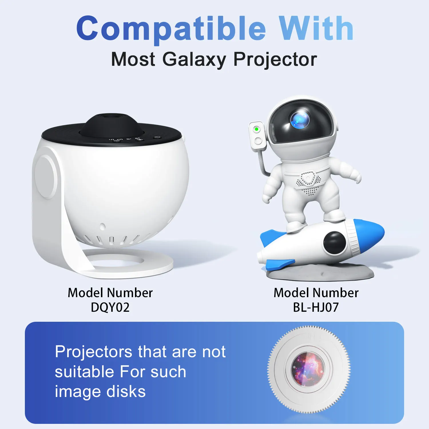 Night Light Galaxy Projector Starry Sky Projector Planetarium Lamp 6 Pack (الجهاز العرض غير متضمن)