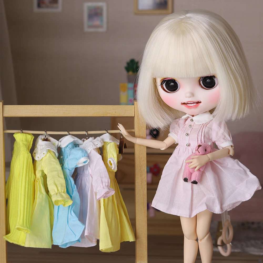 DBS blyth doll clothes to colour dress it suitable for 1/6 doll, normal doll, joint doll, icy, jecci five