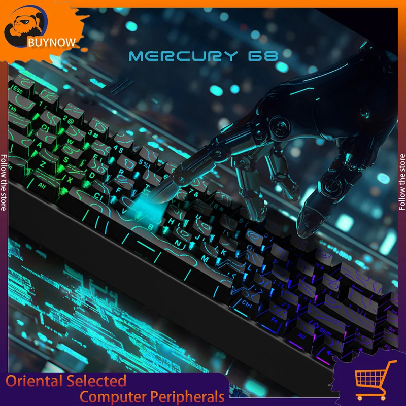 

IROK Carotmas Mercury68 Magnetic Switch Mechanical Keyboard 8000Hz Wired Keyboard RT0.004mm Low Delay Gaming Keyboard Gamer Gift