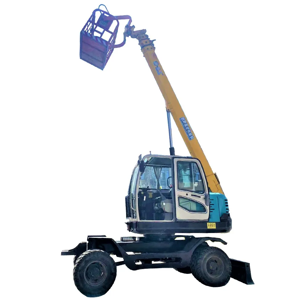 Jinggong boom lift machine and 1.7kg 6.9meter electric scissor lift work lifting platform