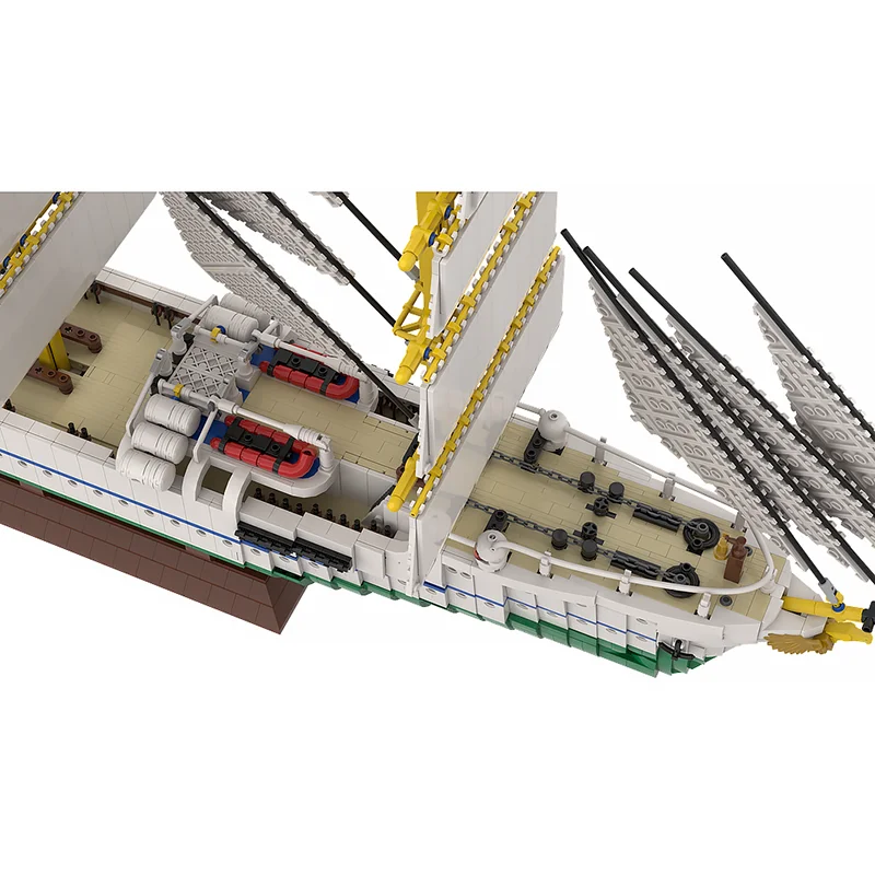 セーリングトレーニングシップ Moc ビルディングブロック Gorch Fock テクノロジーモジュラーレンガモデルギフトクリスマスおもちゃ DIY セット組み立て!