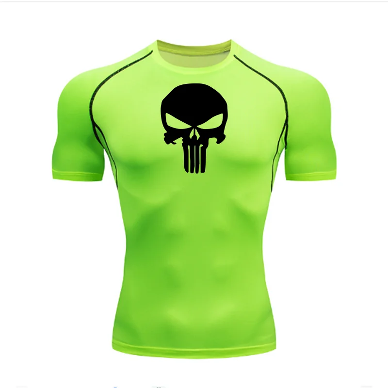 2024 Compression Shirt for Men, Superhero T-Shirt, Quick-Drying, Breathable, Short-Sleeved, Outdoor Sports, Running, S-3XL