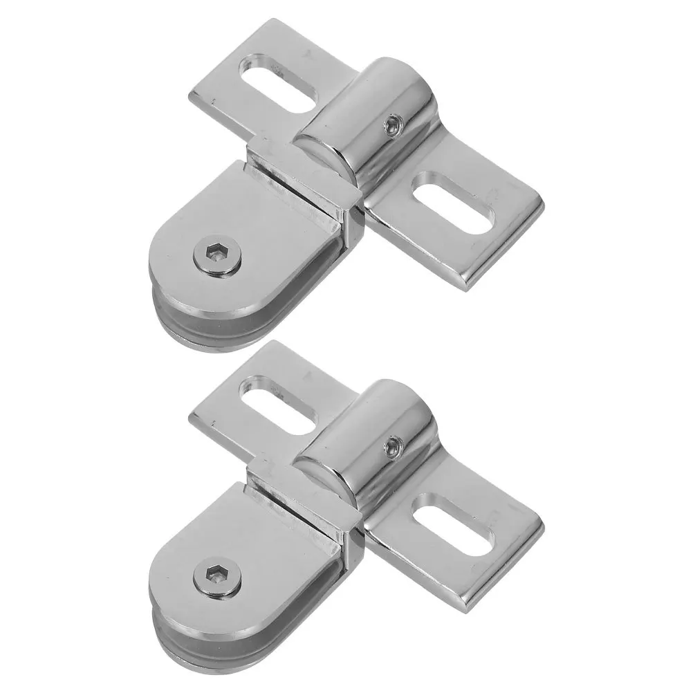 

2Pcs Glass Shower Door Hinges Stainless Steel Pivot Heavy Duty Replacement for Bathroom Cabinet Doors Hidden Mount Hardware