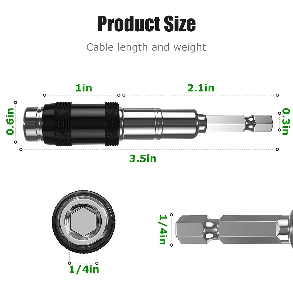 Magnetic Swiveling Bit Holder ไขควง Bits Pivoting เจาะ Quick Release สกรูแบบยืดหยุ่น Extender Bendable Corner