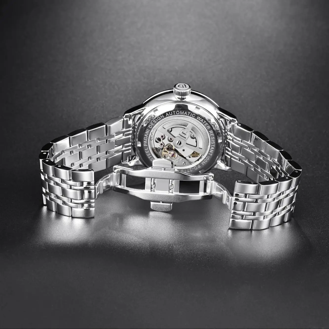 PAGANI DESIGN 2026 New Men's Business Mechanical Watch Seagull 2813 Movement Stainless Steel Calendar Display 100M Water PD2770