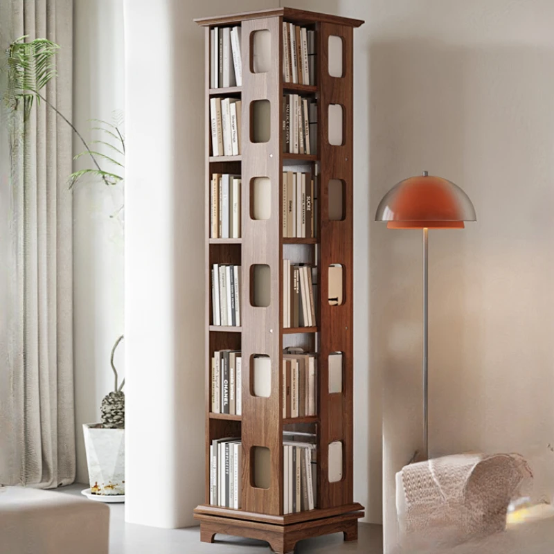 

Rotating bookshelves, floor-to-ceiling 360-degree bookcases, children's picture book shelves, simple and modern student storage