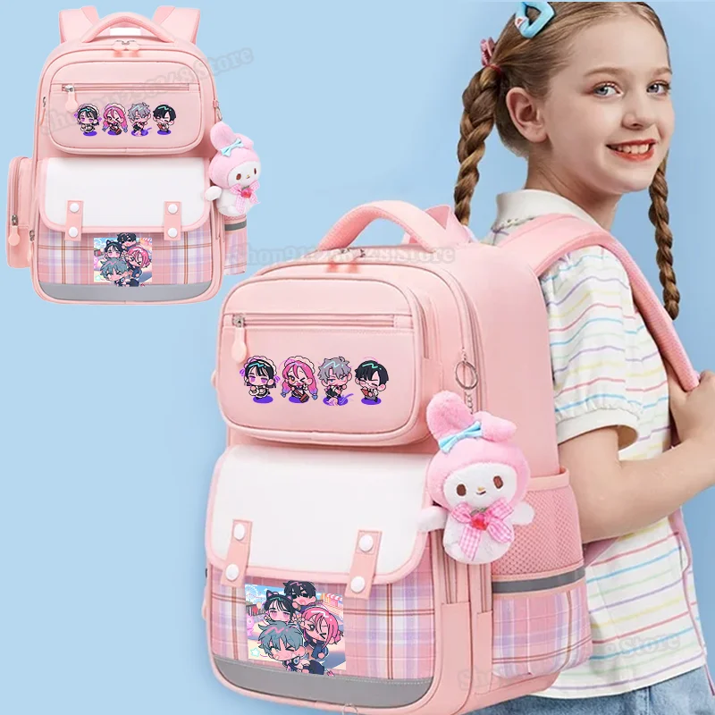 Cartoon Alien Stage Print Backpack for Children Schoolbag Large Capacity Bookbag Anime Figure Aesthetic Mochila School Supplies