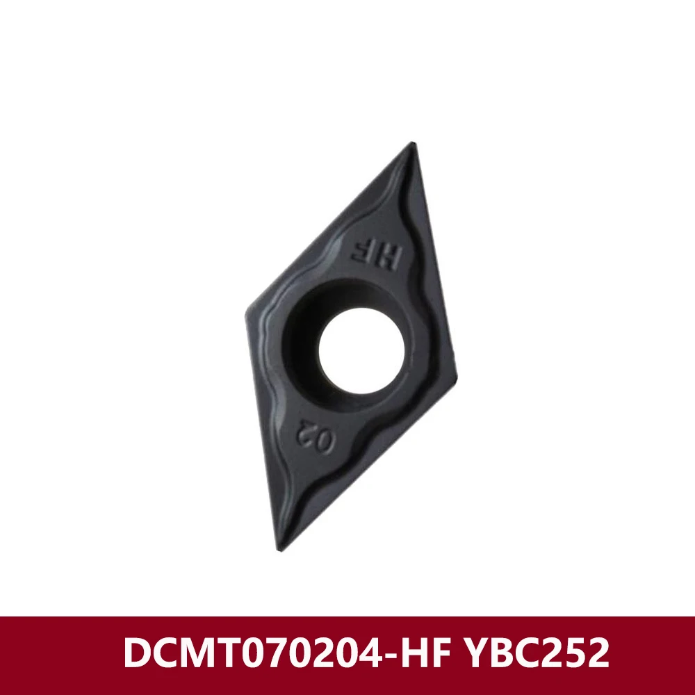 DCMT070204-HF YBC252 Original DCMT2(1.5)1-HF CNC Lathe Cutter Tools DCMT070204 DCMT 070204 HF DCMT0702 Carbide Inserts For Steel